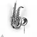 saxophone  tattoo design idea