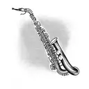 saxophone  tattoo design idea
