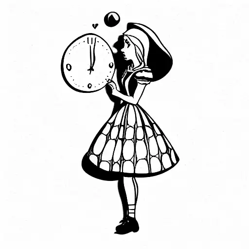 Alice in Wonderland tattoo tattoo design idea