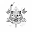 An anthropomorphic representation of justice and equality tattoo design idea