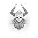 An anthropomorphic representation of justice and equality tattoo design idea