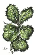 4 leaf clover tattoo design idea