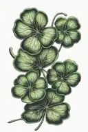4 leaf clover tattoo design idea