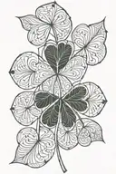 4 leaf clover tattoo design idea