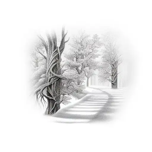 walking through the valley of the death  tattoo design idea