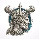 5 stoic virtues discipline Justice wisdom courage temperance tattoo design idea