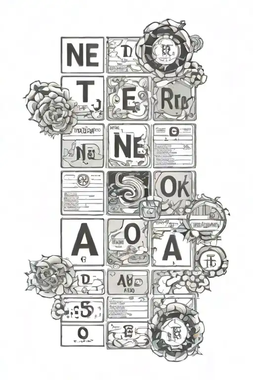Periodic table tattoo design idea