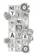 Periodic table tattoo design idea