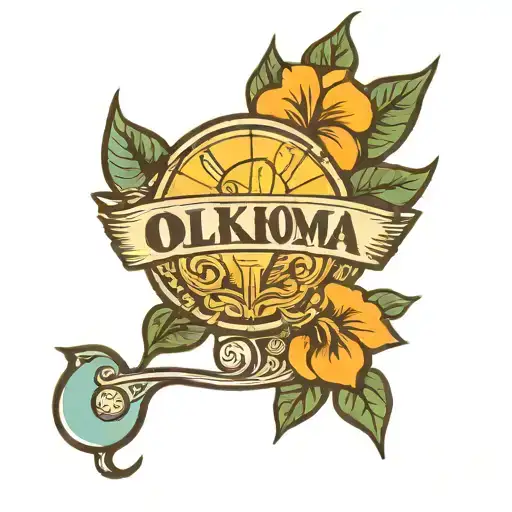 Oklahome STL Text and St Louis tattoo design idea