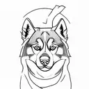 siberian husky tattoo design idea