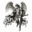 biblical archangel Michael tattoo design idea
