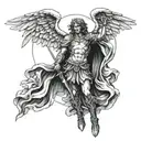 biblical archangel Michael tattoo design idea