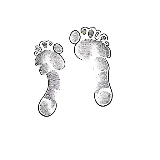 a baby's footprints tattoo design idea