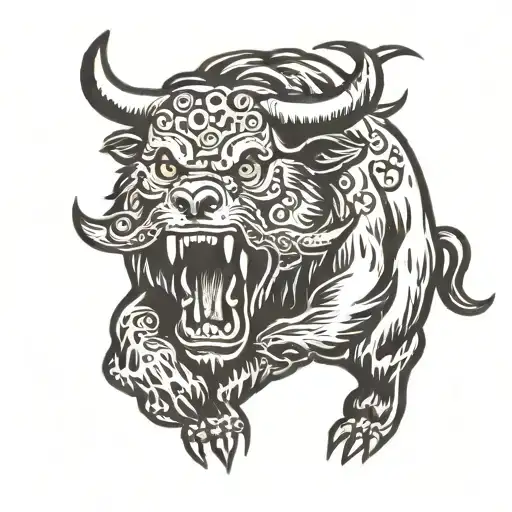 Bull run & Bear Season tattoo design idea