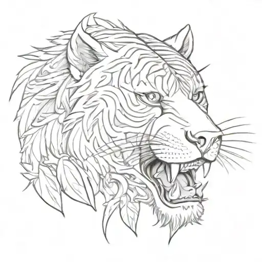 bear tiger mouse snake monkey tattoo design idea