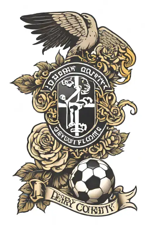 derby county football tattoo design idea