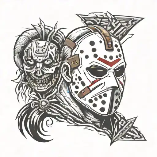jason voorhees old school tattoo design idea