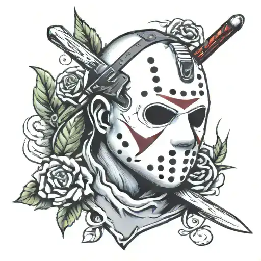 jason voorhees old school tattoo design idea