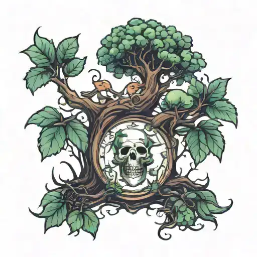 poison tree tattoo design idea