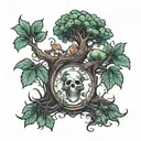 poison tree tattoo design idea