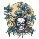 poison tree tattoo design idea