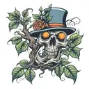 poison tree tattoo design idea