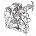 akali tattoo design idea
