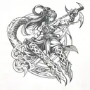 akali tattoo design idea