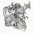 akali tattoo design idea