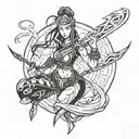 akali tattoo design idea