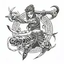 akali tattoo design idea