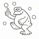 Cookie Monster tattoo design idea