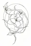 Create a tattoo design: On the back from vertebra C1 to T7 with equal distances between them, it must the following stri tattoo design idea