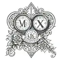 4-7-2018 roman numeral dates intertwined tattoo design idea