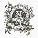 4-7-2018 roman numeral dates intertwined tattoo design idea