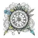 4-7-2018 roman numeral dates intertwined tattoo design idea