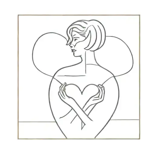 Diana with heart on i tattoo design idea