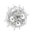 An intricate lash technician's tools forming a bouquet of flowers tattoo design idea