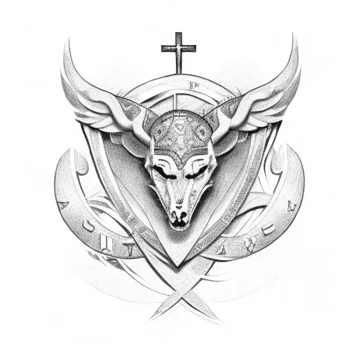 cross with the date april 29 in roman numerals tattoo design idea