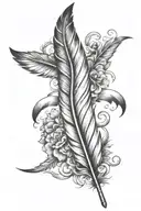 wing feather right forarm half sleeve tattoo design idea