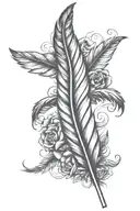 wing feather right forarm half sleeve tattoo design idea