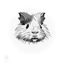 guinea pig with mohawk tattoo design idea