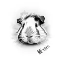 guinea pig with mohawk tattoo design idea