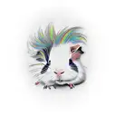 guinea pig with mohawk tattoo design idea