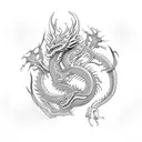 elegant dragon full body tattoo design idea