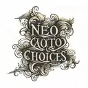 text  choices  tattoo design idea