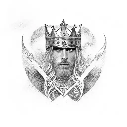 king arthur tattoo design idea