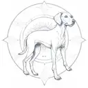 Dotwork mandala design featuring subtle Vizsla dog elements tattoo design idea