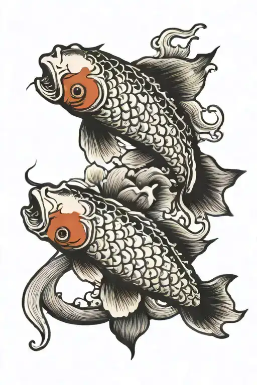koi fish matching tattoos tattoo design idea