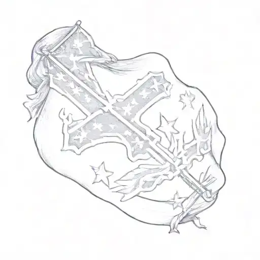 the confederate flag tattoo design idea